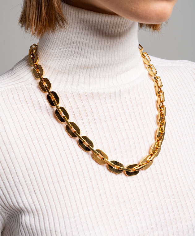 Jil Sander Golden chain necklace J11UU0045P4877 shop with