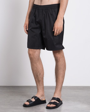 Off-White Black logo swim shorts OMFD008F23FAB003