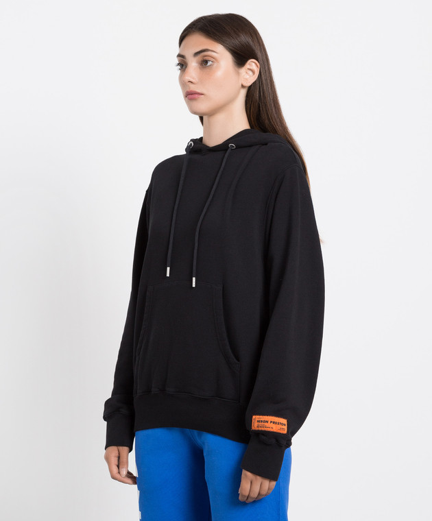 Heron Preston Black hoodie with logo patch HWBB024C99JER001 buy with Latvia delivery at Symbol