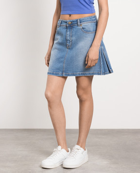 Versace Jeans Couture Blue denim skirt with logo 74HAE85BDW009L01