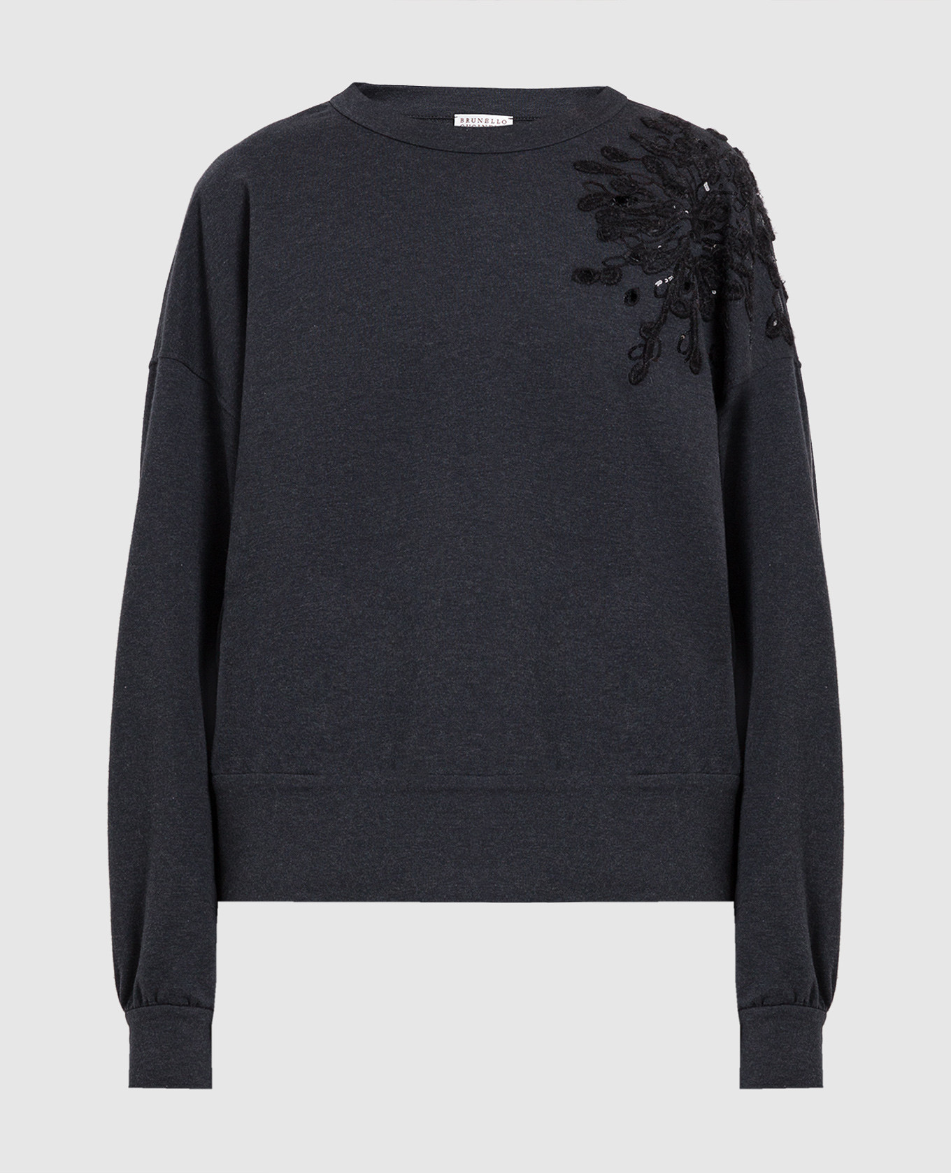 

Graphite sweatshirt with embroidery Brunello Cucinelli, Grey