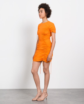 Stella McCartney Orange ruched dress 604354SSA02