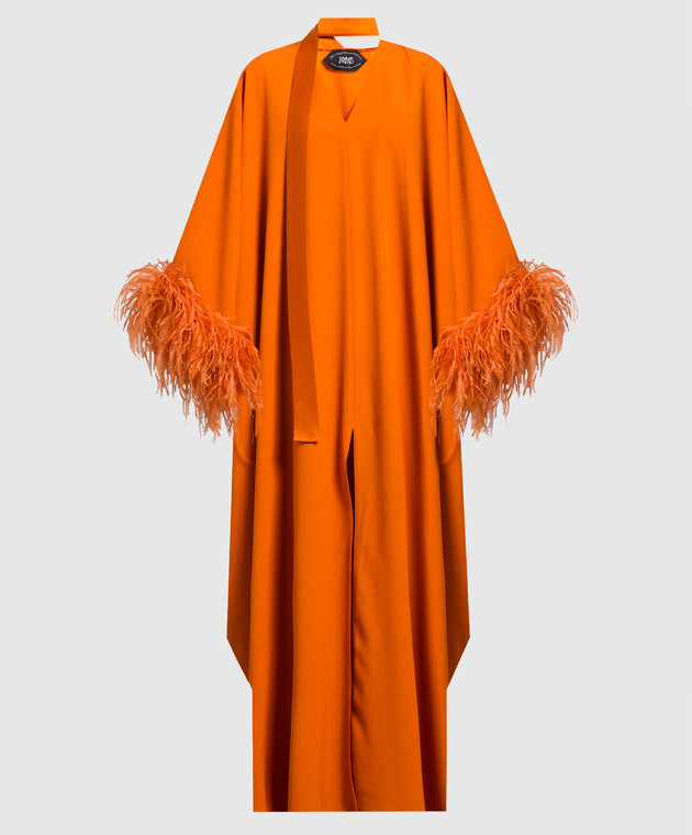 taller marmo orange dress Taller Marmo Bateau Neckline Long Dress w/ Tags - Orange Dresses, Clothing - TLRMM20995