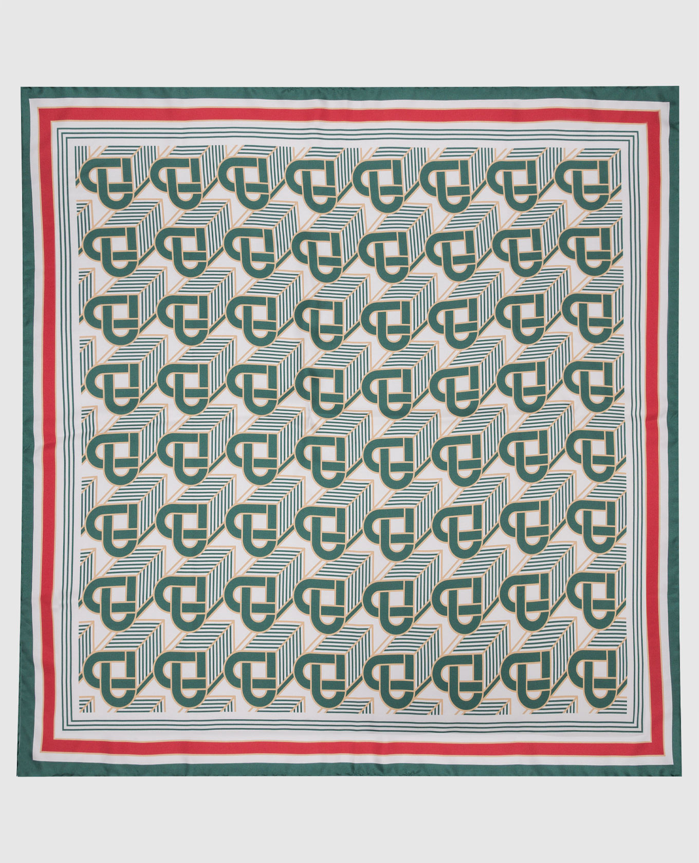 

Heart Monogramme silk scarf Casablanca, White