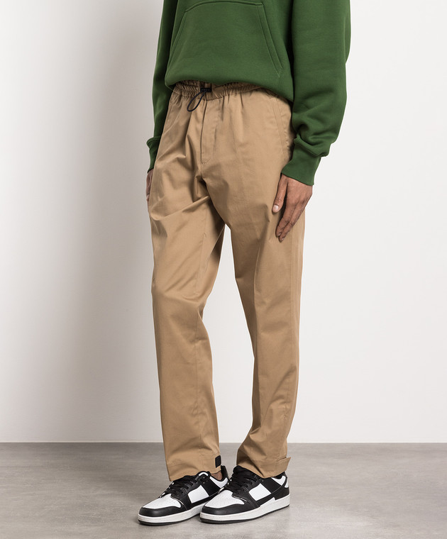 Moncler - Brown logo pants 2A0001657448 - shop with European