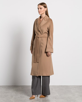 Heresis Brown coat made of wool M11120F200