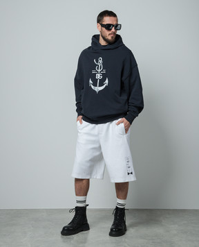 Dolce&Gabbana Blue hoodie with Marina print G9AUOTG7K5V