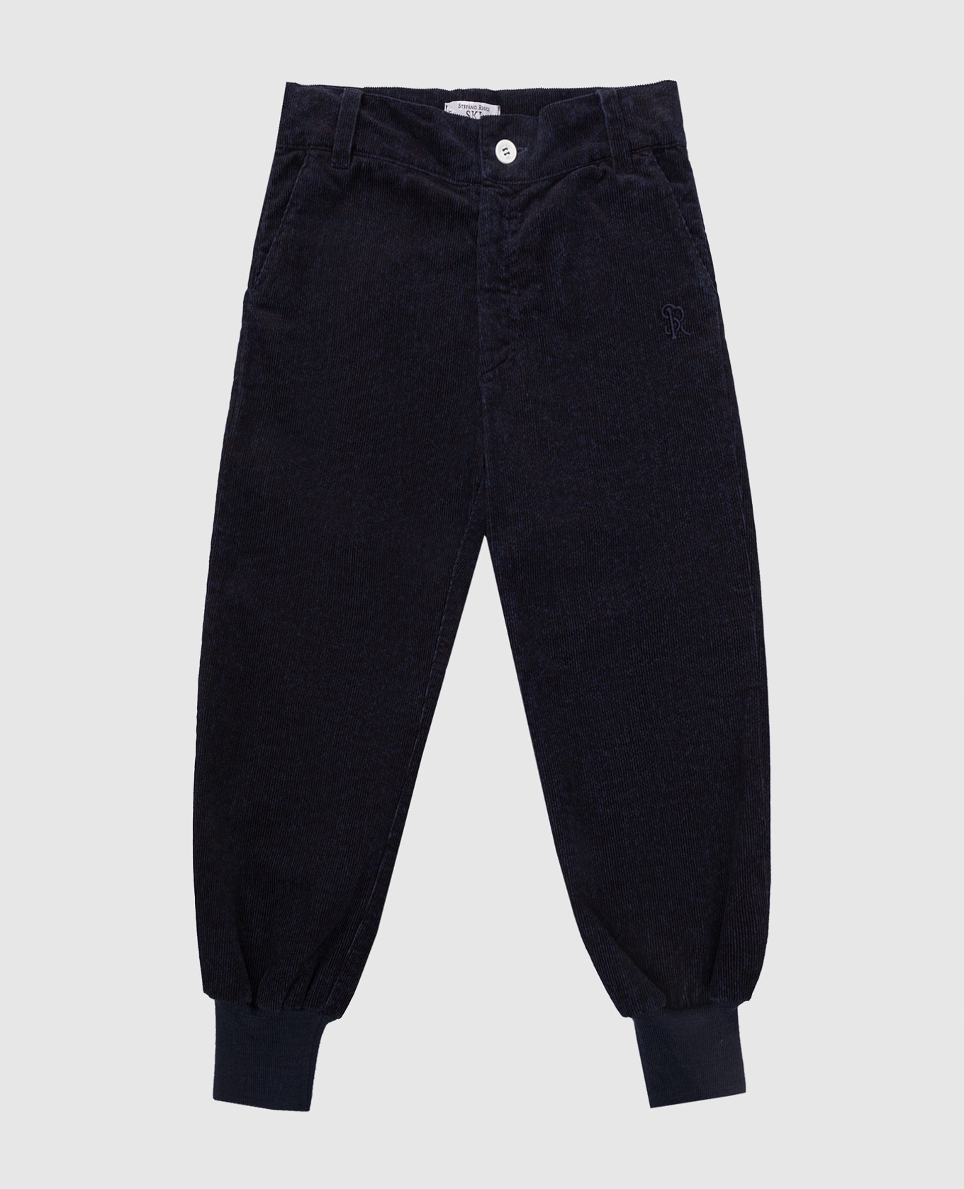 Children's navy blue corduroy joggers stefano ricci