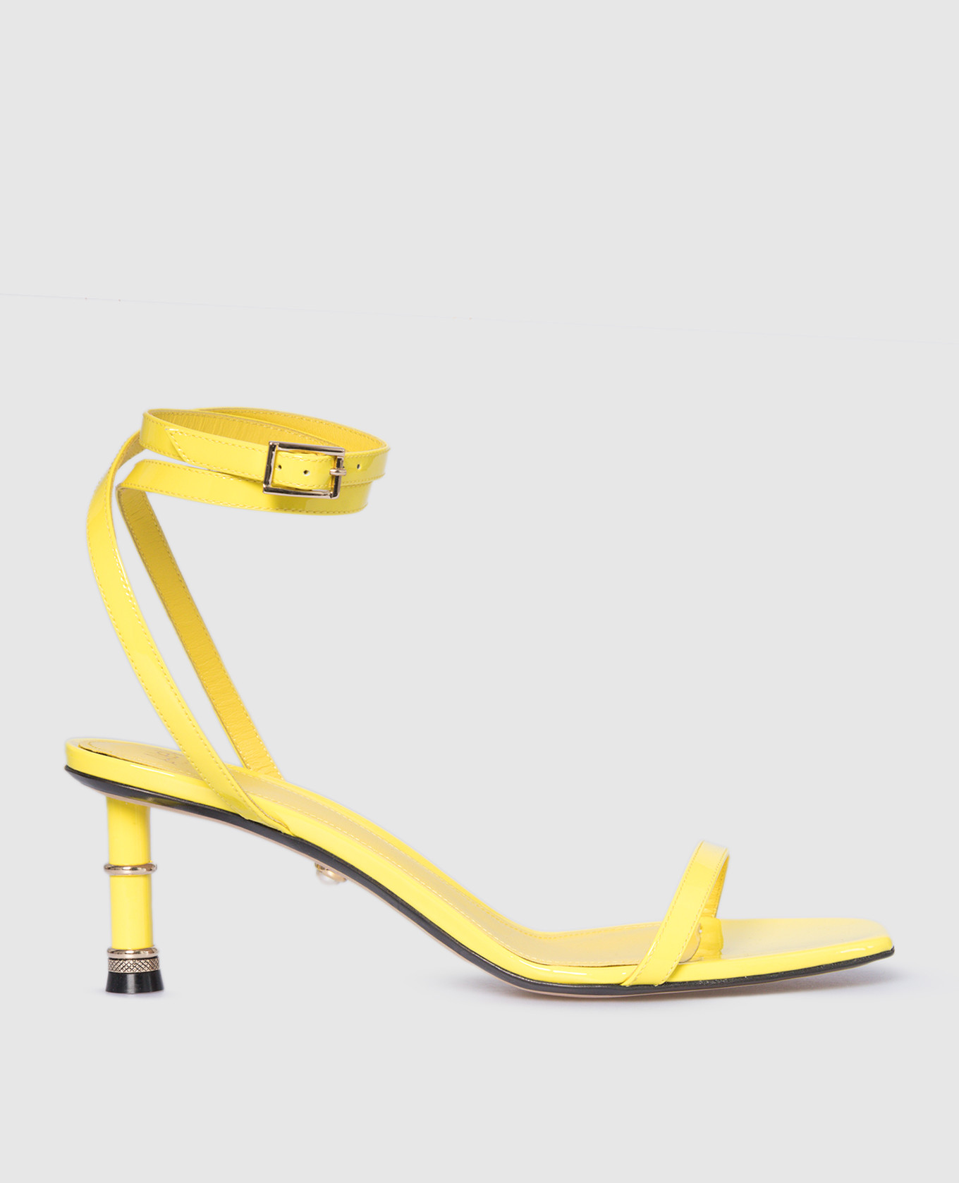 Melody yellow leather sandals alevi milano