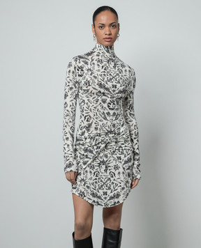 Off-White White mini dress in Second leather print OWDB522S24JER001