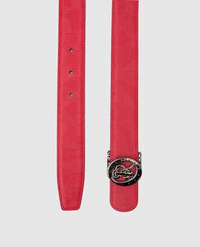 Stefano Ricci Kids red leather belt with logo monogram Y301VHAC503U