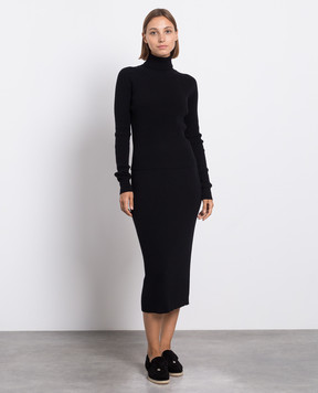 Babe Pay Pls Black cashmere sweater and skirt suit MD9751312341MI