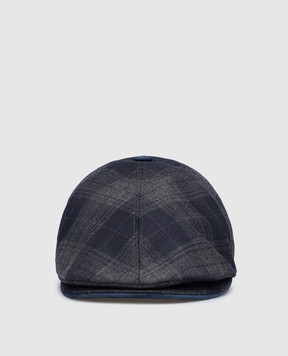 Stefano Ricci Children's plaid wool cap YVF2019PW804SD
