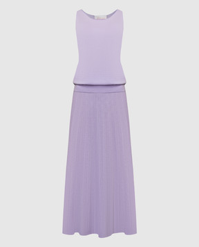 Babe Pay Pls Purple wool pleated top and skirt suit MD9792318465R