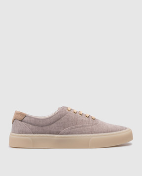 Brunello Cucinelli Beige sneakers with a logo MZUVWSP310