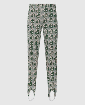 Casablanca White skinny pants with a logo pattern WF23TR16001