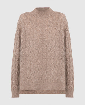 Brunello Cucinelli Brown sweater with lurex MBG747604P