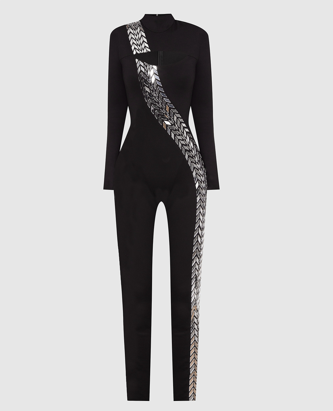 Black jumpsuit with appliqué david koma