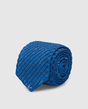 Stefano Ricci Children's blue silk tie YCRM3600SETA