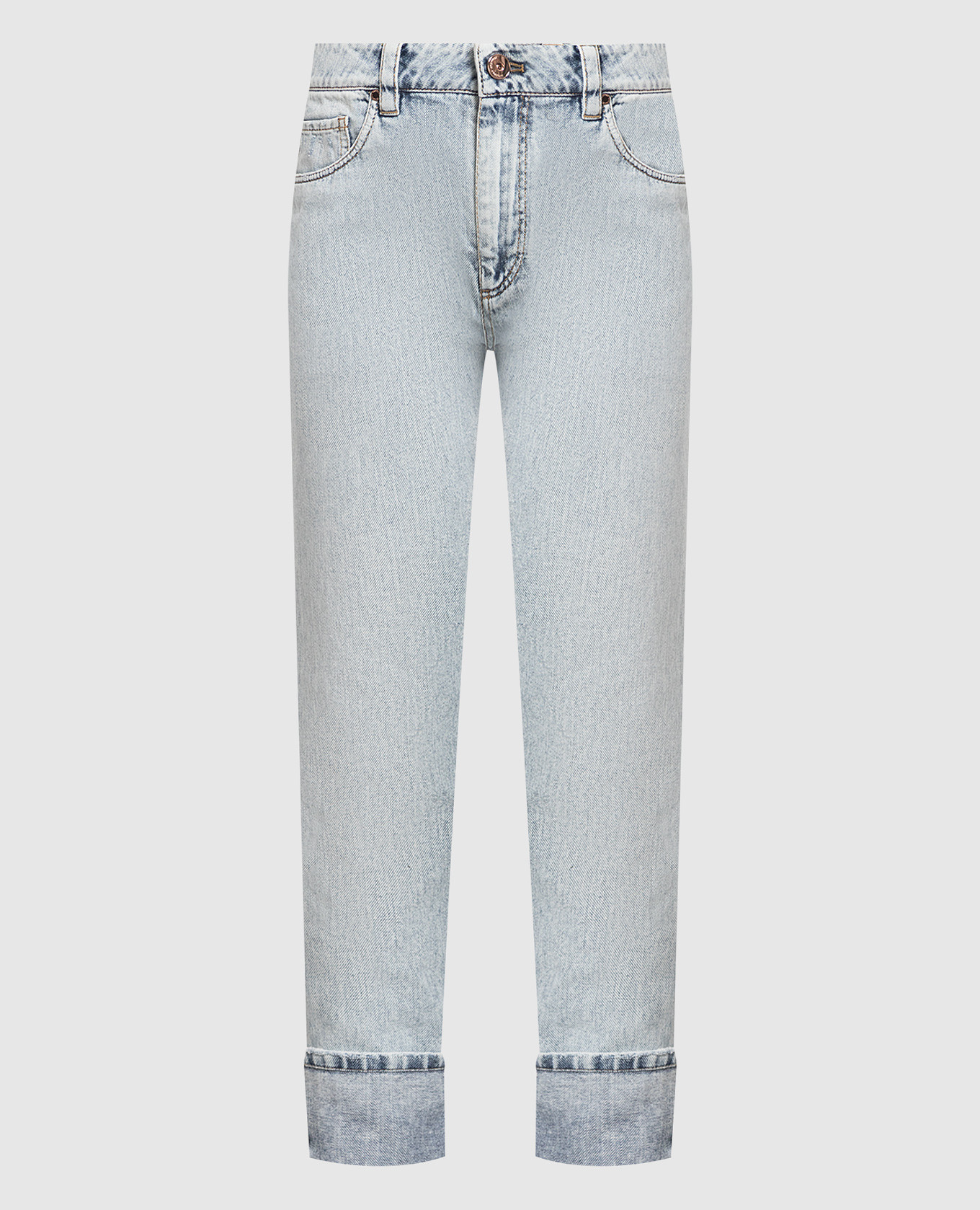 

Blue jeans with monil chain Brunello Cucinelli, Light blue