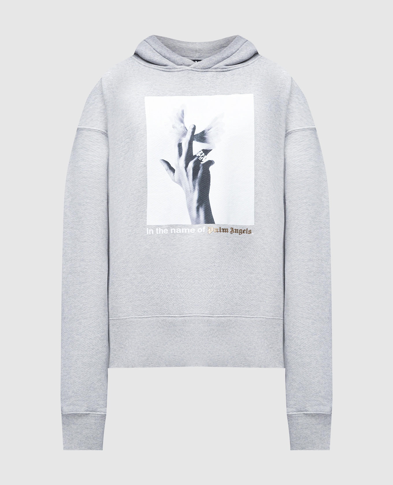 

Gray hoodie with Wings print Palm Angels, Grey