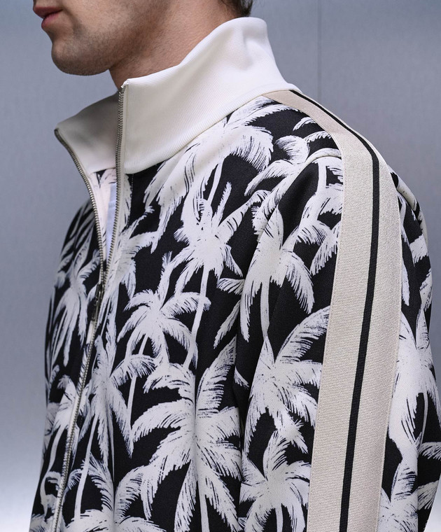 Palm Angels - Black sports jacket with PALMS print