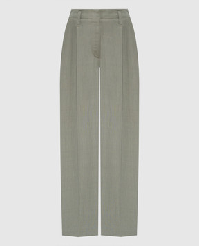 Brunello Cucinelli Gray pants with linen MH126P8542