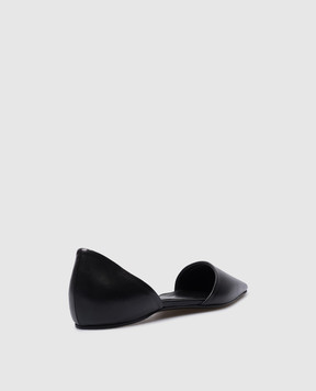 Toteme Black leather ballet flats 241WAS1076LE0046