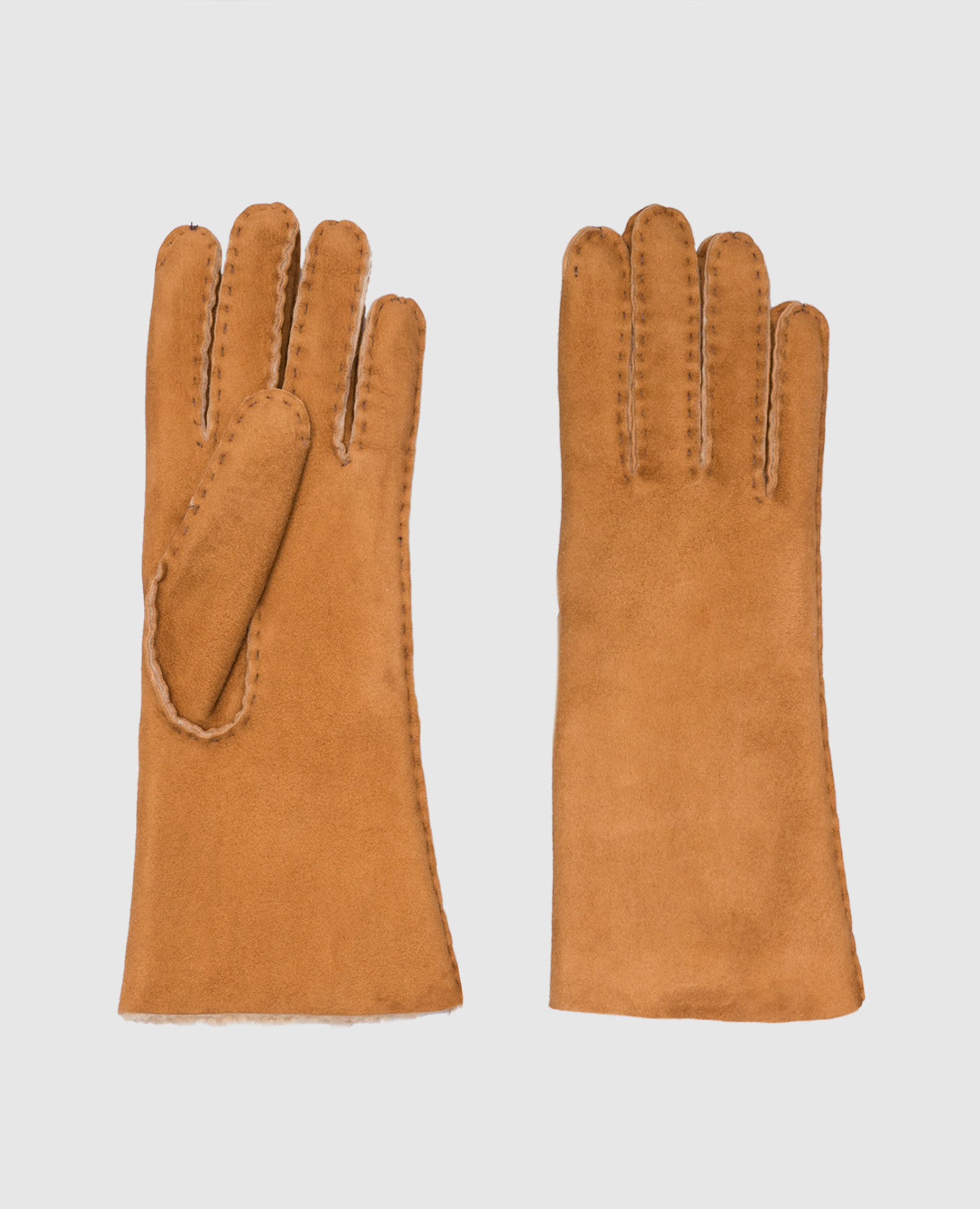 

Brown suede gloves Caridei