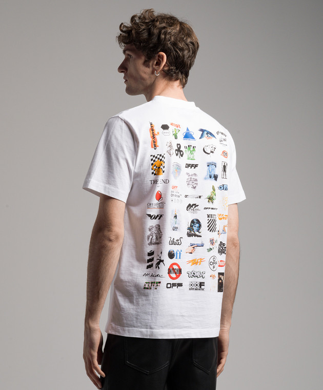 Off-White - Logic T-shirt in white with embroidery and logo print