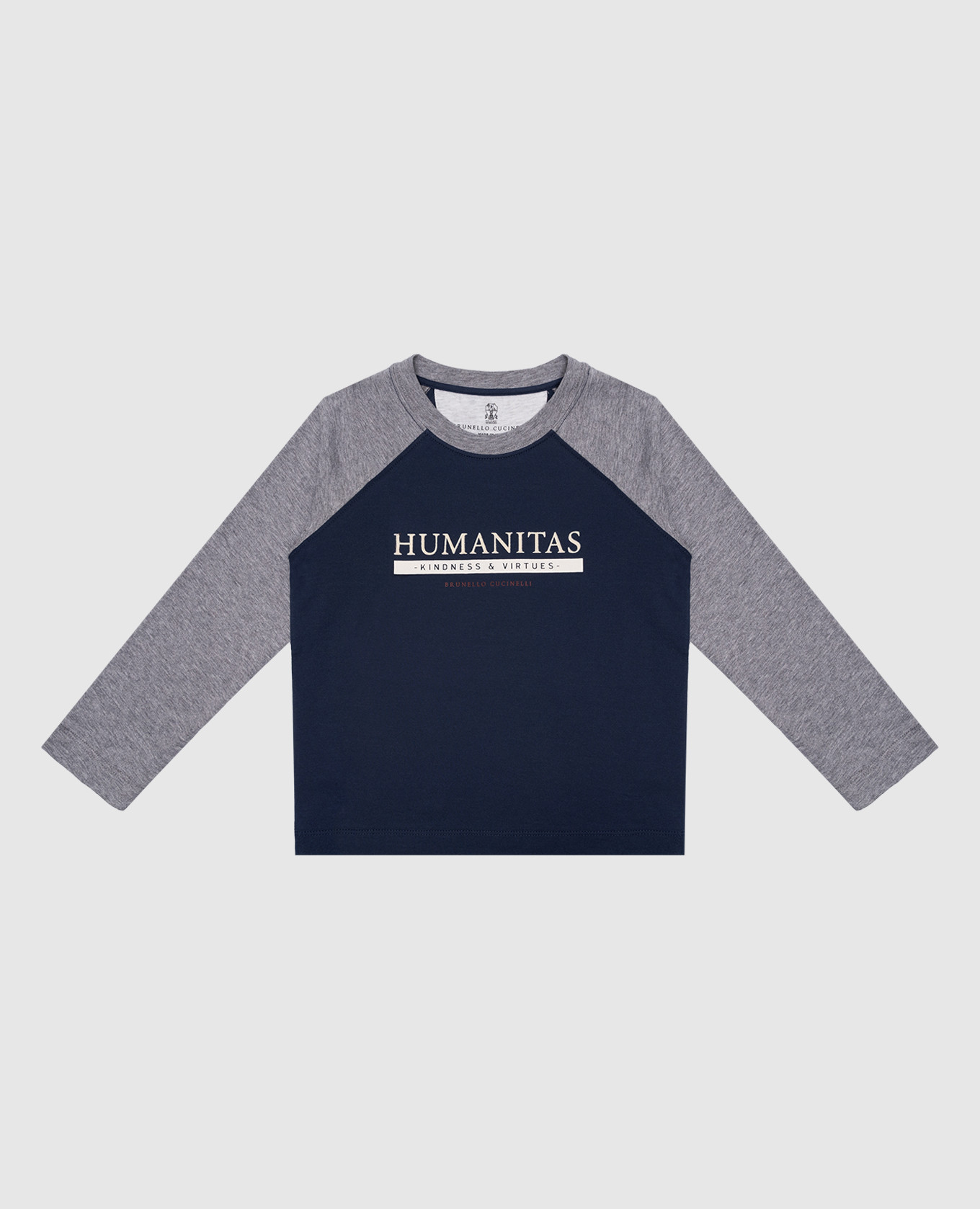 

Baby blue longsleeve with logo print Brunello Cucinelli
