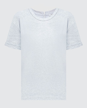 Peserico Gray t-shirt with monil chain S06167J0