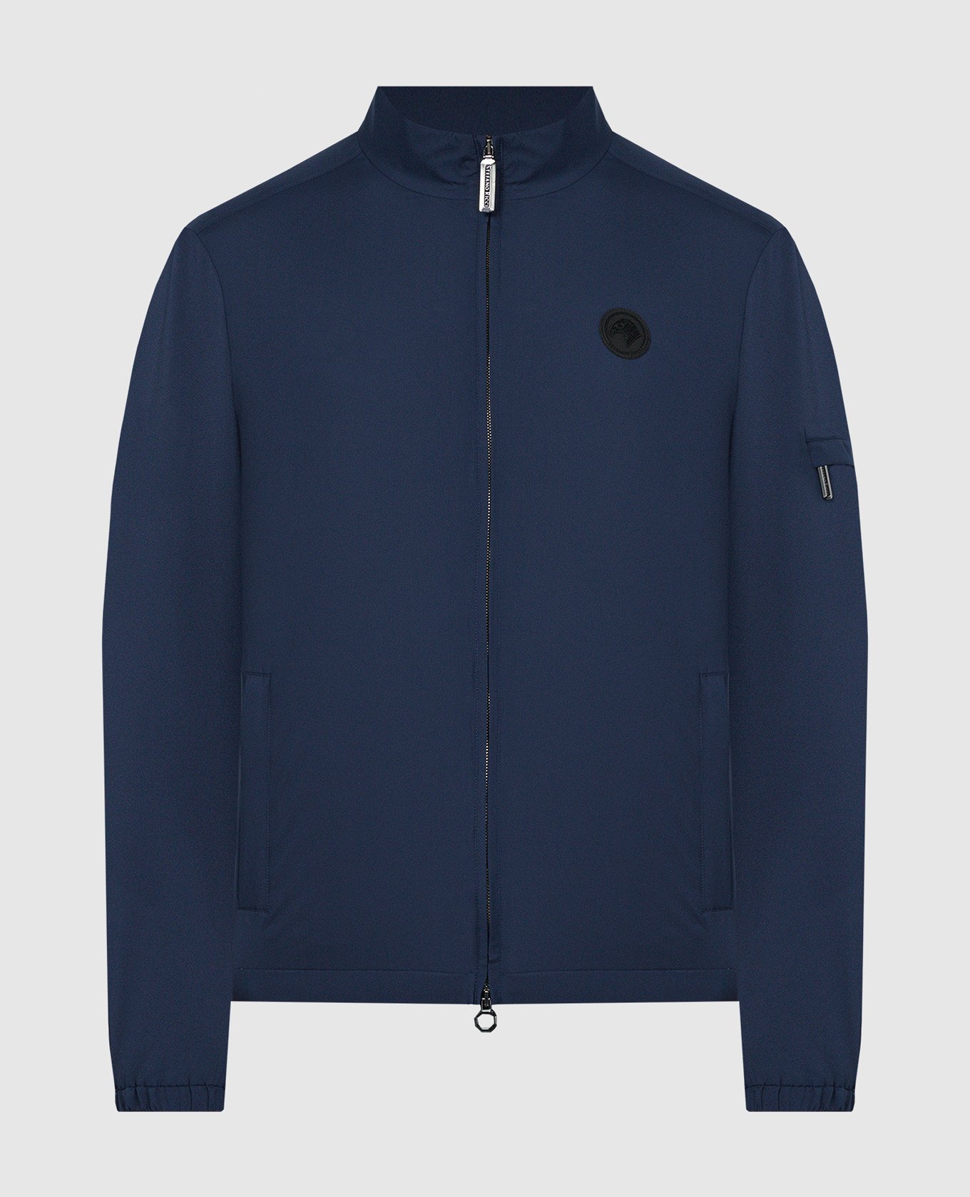 

Blue windbreaker with logo emblem Stefano Ricci