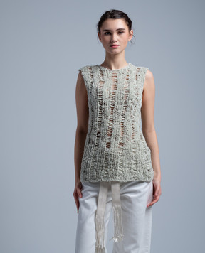 Dondup Green openwork vest DT307M00921D002