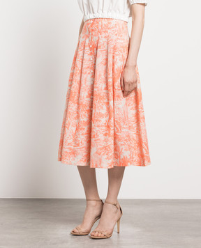Philosophy di Lorenzo Serafini Orange skirt in TOILE DE JOUY print A01112155