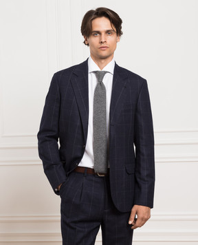 Brunello Cucinelli Gray jacquard cashmere tie MM8810018