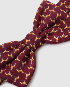 Stefano Ricci Children's burgundy patterned silk butterfly YHN01NG300