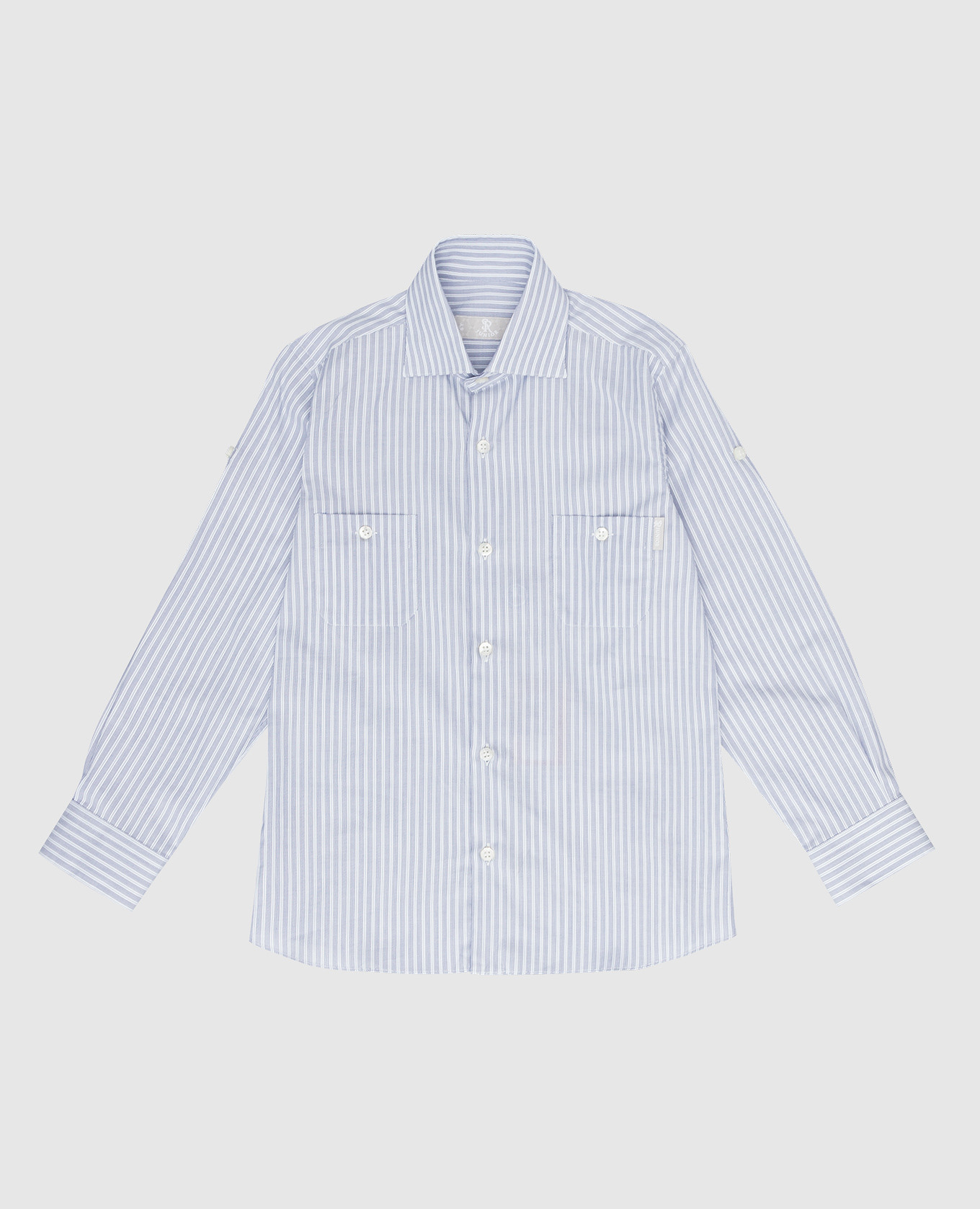 Children's blue striped shirt stefano ricci