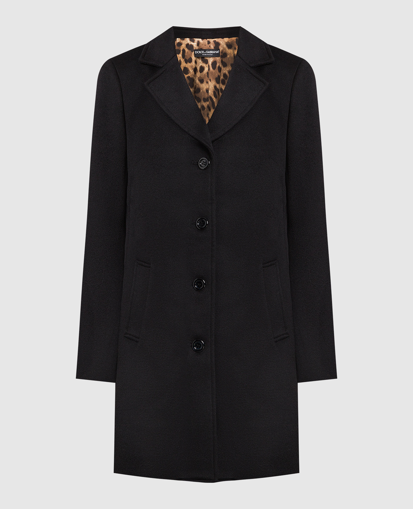 

Black cashmere coat Dolce&Gabbana, Черный