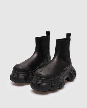 Alexander Wang Black leather Chelsea boots with logo 30323B057