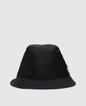 Stefano Ricci Children's black bucket hat with metal emblem YVF4550PNYL