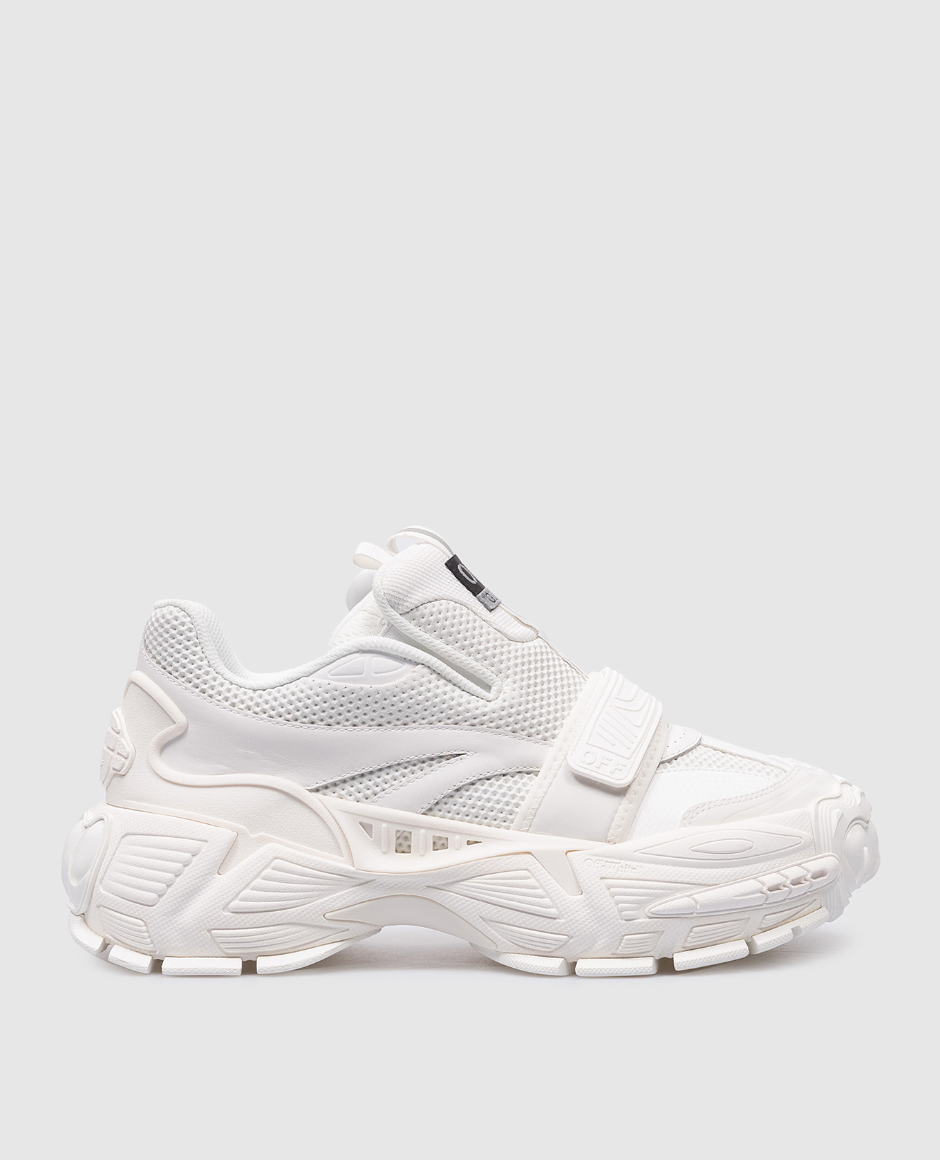 White logo glove slip on combo sneakers off-white