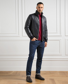Cashmere&Whiskey Burgundy jumper made of wool 97397