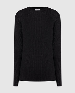 Brunello Cucinelli Black jumper in a scar with lurex M41822900