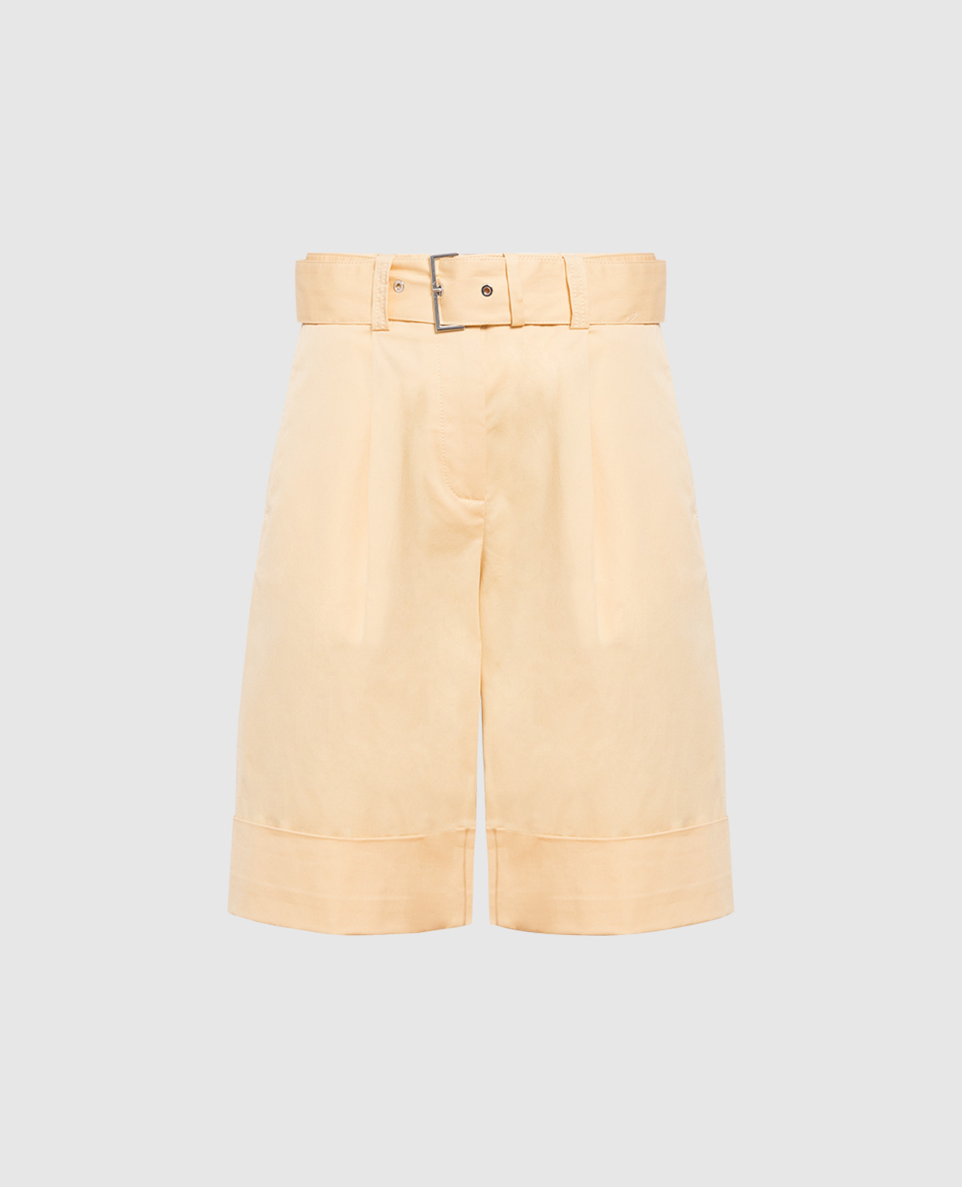 Yellow turn-up shorts peserico