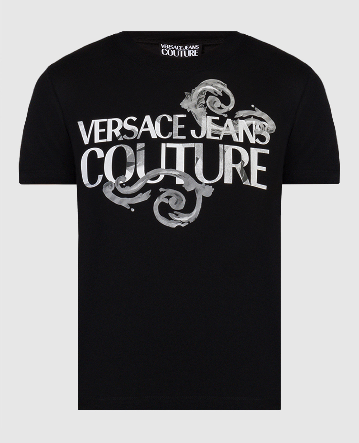

Black t-shirt with Watercolor Couture print Versace Jeans Couture
