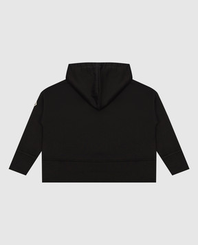 Moncler ENFANT Children's black hoodie with logo 8G00010899PS810