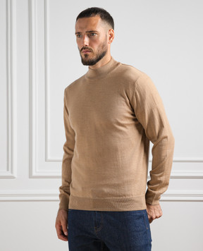 Cashmere&Whiskey Beige melange wool jumper 97397