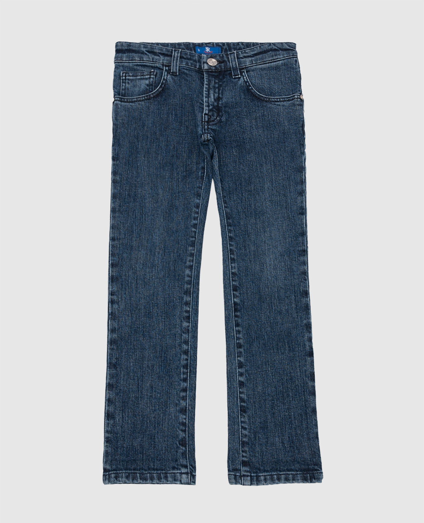 

Children's blue jeans with logo embroidery Stefano Ricci