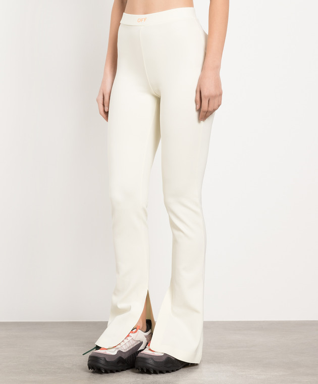 スパッツ・レギンス OFF WHITE Women Leggings OWCD023S23JER0010400 Beige Off-White - Beige leggings with logo OWCD023S23JER001 - shop